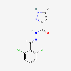 (E)-N'-(2,6-dichlorobenzylidene)-3-methyl-1H-pyrazole-5-carbohydrazide