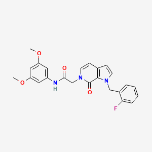 molecular formula C24H22FN3O4 B2878422 N-(3,5-二甲氧基苯基)-2-[1-(2-氟苄基)-7-氧代-1,7-二氢-6H-吡咯并[2,3-c]吡啶-6-基]乙酰胺 CAS No. 1286703-68-1