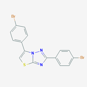 molecular formula C16H9Br2N3S B287843 2,6-Bis(4-bromophenyl)[1,3]thiazolo[3,2-b][1,2,4]triazole 