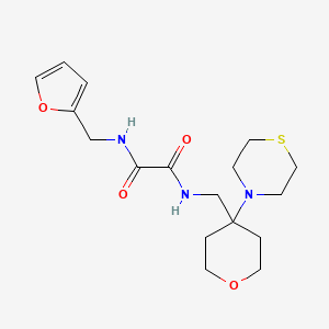 N-[(furan-2-yl)methyl]-N'-{[4-(thiomorpholin-4-yl)oxan-4-yl]methyl}ethanediamide