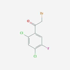 molecular formula C8H4BrCl2FO B2878442 2-Bromo-1-(2,4-dichloro-5-fluorophenyl)ethanone CAS No. 357915-19-6