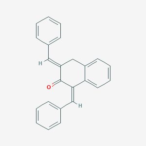 molecular formula C24H18O B287845 1,3-Dibenzylidenetetralin-2-one 