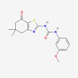 molecular formula C17H19N3O3S B2878452 1-(5,5-Dimethyl-7-oxo-4,5,6,7-tetrahydrobenzo[d]thiazol-2-yl)-3-(3-methoxyphenyl)urea CAS No. 58248-52-5