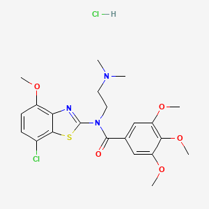 N-(7-CHLORO-4-METHOXY-1,3-BENZOTHIAZOL-2-YL)-N-[2-(DIMETHYLAMINO)ETHYL]-3,4,5-TRIMETHOXYBENZAMIDE HYDROCHLORIDE