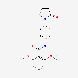 2,6-dimethoxy-N-(4-(2-oxopyrrolidin-1-yl)phenyl)benzamide