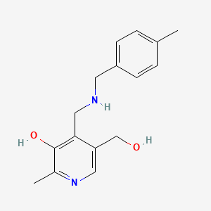 molecular formula C16H20N2O2 B2878459 5-(Hydroxymethyl)-2-methyl-4-({[(4-methylphenyl)methyl]amino}methyl)pyridin-3-ol CAS No. 1912436-55-5