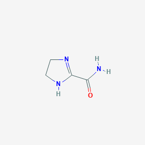 molecular formula C4H7N3O B2878461 4,5-dihydro-1H-imidazole-2-carboxamide CAS No. 696650-10-9