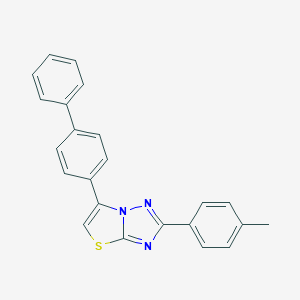molecular formula C23H17N3S B287847 6-[1,1'-Biphenyl]-4-yl-2-(4-methylphenyl)[1,3]thiazolo[3,2-b][1,2,4]triazole 