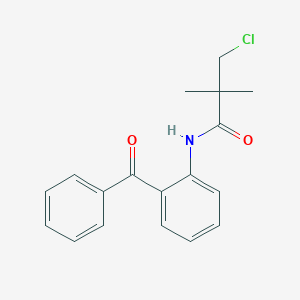 molecular formula C18H18ClNO2 B2878474 N-(2-苯甲酰苯基)-3-氯-2,2-二甲基丙酰胺 CAS No. 339100-49-1