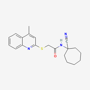 N-(1-cyanocycloheptyl)-2-(4-methylquinolin-2-yl)sulfanylacetamide