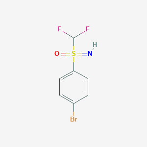 molecular formula C7H6BrF2NOS B2878483 (4-bromophenyl)(difluoromethyl)imino-lambda6-sulfanone CAS No. 1788100-05-9