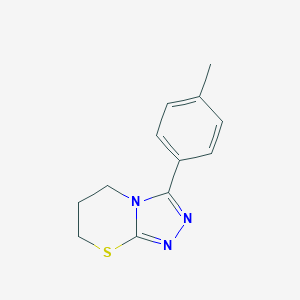 molecular formula C12H13N3S B287849 3-(4-methylphenyl)-6,7-dihydro-5H-[1,2,4]triazolo[3,4-b][1,3]thiazine 