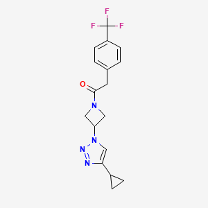1-(3-(4-cyclopropyl-1H-1,2,3-triazol-1-yl)azetidin-1-yl)-2-(4-(trifluoromethyl)phenyl)ethanone