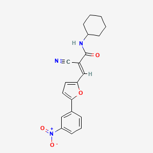 2-cyano-N-cyclohexyl-3-[5-(3-nitrophenyl)furan-2-yl]prop-2-enamide