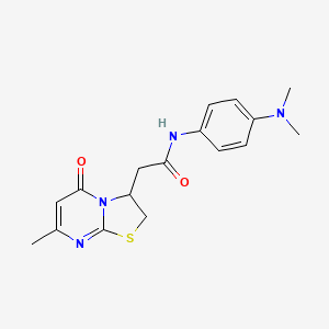 N-(4-(dimethylamino)phenyl)-2-(7-methyl-5-oxo-3,5-dihydro-2H-thiazolo[3,2-a]pyrimidin-3-yl)acetamide