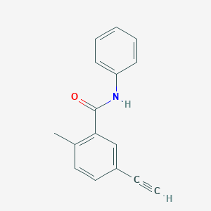 molecular formula C16H13NO B2878505 5-Ethynyl-2-methyl-N-phenylbenzamide CAS No. 2377032-41-0