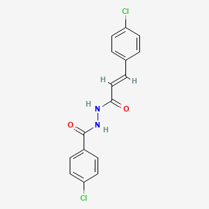 4-chloro-N'-[(E)-3-(4-chlorophenyl)prop-2-enoyl]benzohydrazide