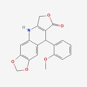 9-(2-methoxyphenyl)-6,9-dihydro[1,3]dioxolo[4,5-g]furo[3,4-b]quinolin-8(5H)-one
