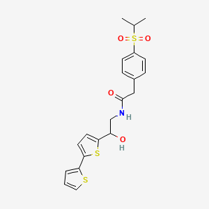 N-(2-{[2,2'-bithiophene]-5-yl}-2-hydroxyethyl)-2-[4-(propane-2-sulfonyl)phenyl]acetamide