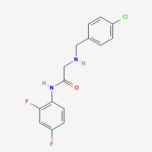 molecular formula C15H13ClF2N2O B2878527 2-[(4-氯苯基)甲基氨基]-N-(2,4-二氟苯基)乙酰胺 CAS No. 329079-53-0