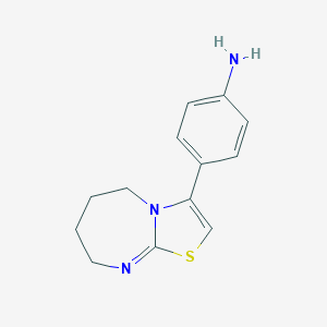molecular formula C13H15N3S B287853 4-(5,6,7,8-Tetrahydro[1,3]thiazolo[3,2-a][1,3]diazepin-3-yl)phenylamine 