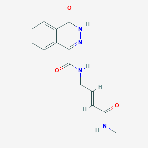 molecular formula C14H14N4O3 B2878536 (2E)-N-methyl-4-[(4-oxo-3,4-dihydrophthalazin-1-yl)formamido]but-2-enamide CAS No. 2097939-56-3