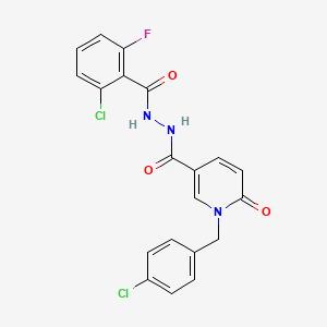 N'-(2-chloro-6-fluorobenzoyl)-1-(4-chlorobenzyl)-6-oxo-1,6-dihydropyridine-3-carbohydrazide