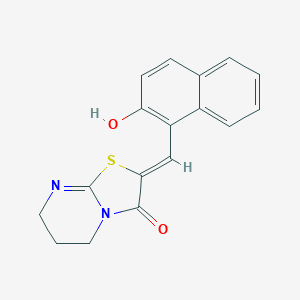 molecular formula C17H14N2O2S B287855 2-[(2-hydroxy-1-naphthyl)methylene]-6,7-dihydro-5H-[1,3]thiazolo[3,2-a]pyrimidin-3(2H)-one 