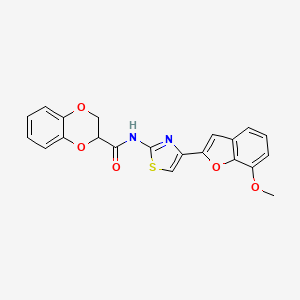 N-(4-(7-methoxybenzofuran-2-yl)thiazol-2-yl)-2,3-dihydrobenzo[b][1,4]dioxine-2-carboxamide