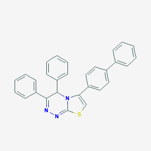 molecular formula C29H21N3S B287856 6-[1,1'-biphenyl]-4-yl-3,4-diphenyl-4H-[1,3]thiazolo[2,3-c][1,2,4]triazine 