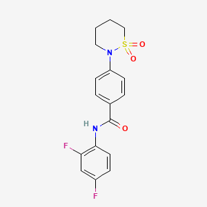 N-(2,4-difluorophenyl)-4-(1,1-dioxido-1,2-thiazinan-2-yl)benzamide