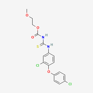 2-methoxyethyl N-[[3-chloro-4-(4-chlorophenoxy)phenyl]carbamothioyl]carbamate