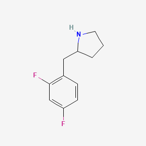 molecular formula C11H13F2N B2878568 2-[(2,4-二氟苯基)甲基]吡咯烷 CAS No. 1339813-25-0