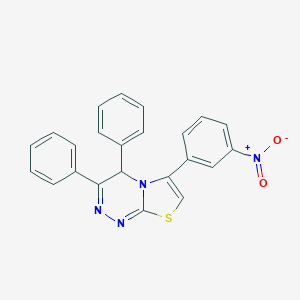 molecular formula C23H16N4O2S B287857 6-{3-nitrophenyl}-3,4-diphenyl-4H-[1,3]thiazolo[2,3-c][1,2,4]triazine 