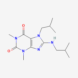 molecular formula C15H25N5O2 B2878570 7-异丁基-8-(异丁基氨基)-1,3-二甲基-1H-嘌呤-2,6(3H,7H)-二酮 CAS No. 941916-99-0