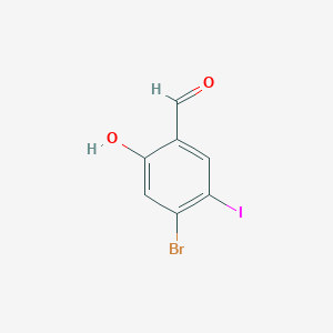 molecular formula C7H4BrIO2 B2878572 4-溴-2-羟基-5-碘苯甲醛 CAS No. 2092797-48-1