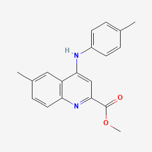 molecular formula C19H18N2O2 B2878575 6-甲基-4-(对甲苯基氨基)喹啉-2-甲酸甲酯 CAS No. 1207058-65-8