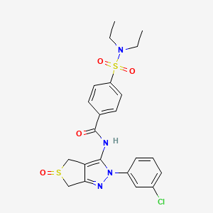 N-(2-(3-chlorophenyl)-5-oxido-4,6-dihydro-2H-thieno[3,4-c]pyrazol-3-yl)-4-(N,N-diethylsulfamoyl)benzamide
