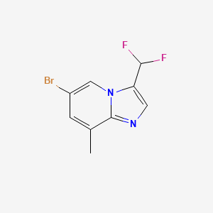 molecular formula C9H7BrF2N2 B2878586 6-Bromo-3-(difluoromethyl)-8-methylimidazo[1,2-a]pyridine CAS No. 2248365-39-9