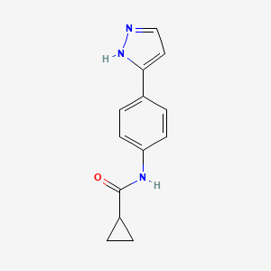 N-(4-(1H-pyrazol-3-yl)phenyl)cyclopropanecarboxamide