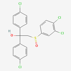 molecular formula C20H14Cl4O2S B2878627 1,1-Bis(4-chlorophenyl)-2-[(3,4-dichlorophenyl)sulfinyl]-1-ethanol CAS No. 303152-33-2