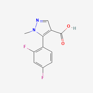 molecular formula C11H8F2N2O2 B2878635 5-(2,4-二氟苯基)-1-甲基吡唑-4-羧酸 CAS No. 1368427-24-0