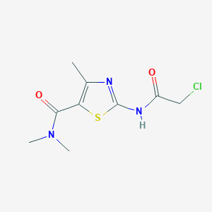 molecular formula C9H12ClN3O2S B2878638 2-[(chloroacetyl)amino]-N,N,4-trimethyl-1,3-thiazole-5-carboxamide CAS No. 545437-13-6