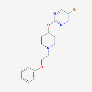 molecular formula C17H20BrN3O2 B2878640 5-Bromo-2-[1-(2-phenoxyethyl)piperidin-4-yl]oxypyrimidine CAS No. 2415516-76-4