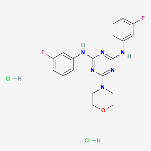 N2,N4-bis(3-fluorophenyl)-6-morpholino-1,3,5-triazine-2,4-diamine dihydrochloride