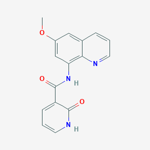 molecular formula C16H13N3O3 B2878654 N-(6-甲氧基喹啉-8-基)-2-氧代-1,2-二氢吡啶-3-甲酰胺 CAS No. 1206994-28-6