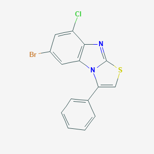 molecular formula C15H8BrClN2S B287866 6-Bromo-8-chloro-3-phenyl[1,3]thiazolo[3,2-a]benzimidazole 