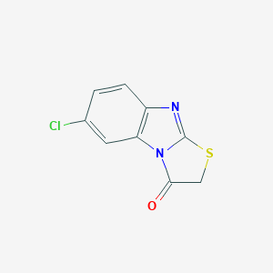 molecular formula C9H5ClN2OS B287868 6-chloro[1,3]thiazolo[3,2-a]benzimidazol-3(2H)-one 