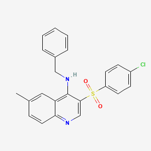 N-benzyl-3-((4-chlorophenyl)sulfonyl)-6-methylquinolin-4-amine