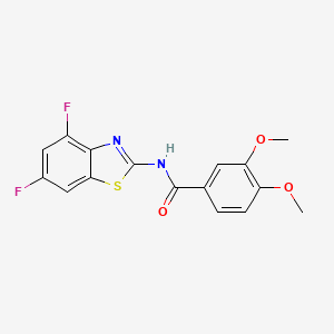 molecular formula C16H12F2N2O3S B2878682 N-(4,6-二氟苯并[d]噻唑-2-基)-3,4-二甲氧基苯甲酰胺 CAS No. 868368-65-4